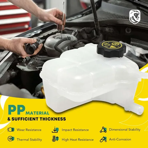 Miniatura 4 de YHTAUTO Tanque de expansión de depósito de desbordamiento de recuperación de refrigerante del motor con tapa presurizada para Chevrolet Cruze 10-16