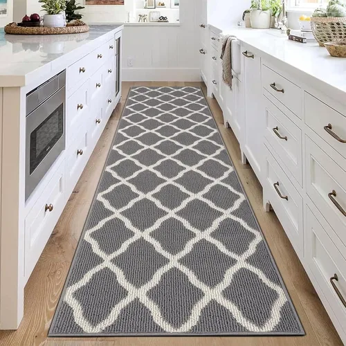 Miniatura 43 de SHACOS Alfombra de pasillo lavable de 2 x 8 pies, con parte trasera de goma antideslizante, resistente a las manchas, alfombra de cocina