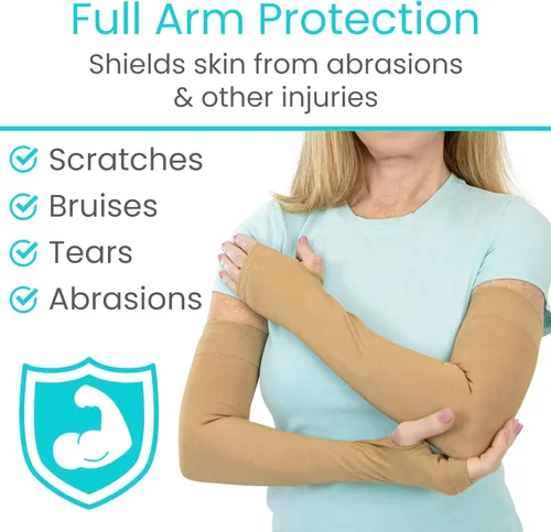 Miniatura 2 de Vive (2 pares) protectores de brazo para piel fina y moretones - Protectores de manga de brazo Geri para ancianos, hombres y mujeres
