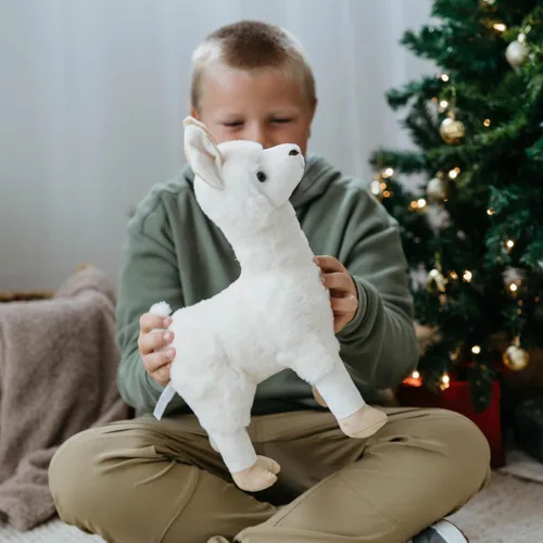 Miniatura 5 de The Petting Zoo Animal de peluche de llama, regalos para niños, animales salvajes del zoológico Onez, juguete de peluche de llama de 12 pulgadas