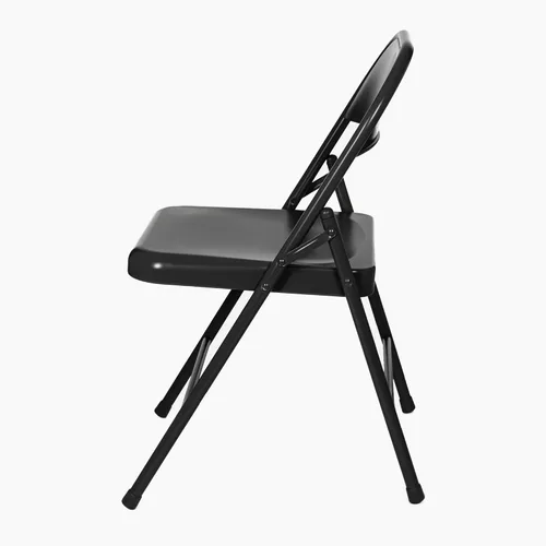Miniatura 5 de OEF Furnishings OEF900 Series - Sillas plegables de acero ligeras prémium (paquete de 4, negro)