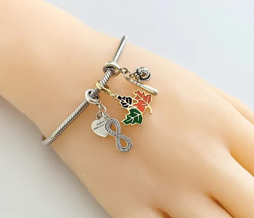 Miniatura 4 de BOLENVI Abalorio de plata de ley 925 con dije de béisbol para pulseras o collares similares, Plata esterlina, Sin gemas.