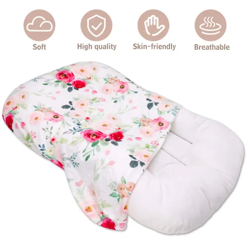 Miniatura 2 de TANOFAR Funda para tumbona de bebé, funda para tumbona recién nacida para niñas, funda extraíble para nido, suave y cómoda, lavable a máquina, flor