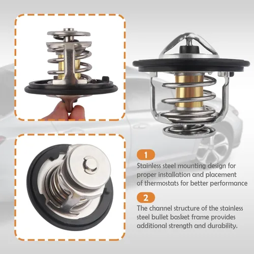 Miniatura 4 de Termostato para automóvil, termostato de refrigerante del motor de servicio pesado compatible con Honda Civic Accord Acura EL CL, termostatos