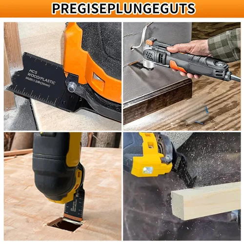Miniatura 6 de AMZWEI 22 cuchillas oscilantes para herramientas, 5 tipos de titanio y HCS hojas de sierra oscilantes para metal, madera, plástico, cuchillas