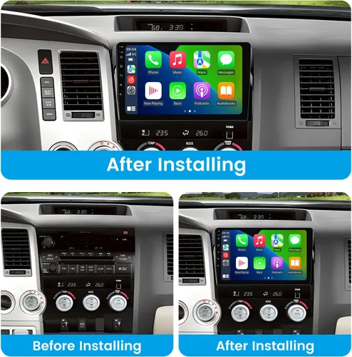 Miniatura 2 de Radio de coche Android 14 4+32GB 8 Core para Toyota Tundra 2007-2013 y Toyota Sequoia 2008-2019 estéreo, kit de actualización de pantalla táctil