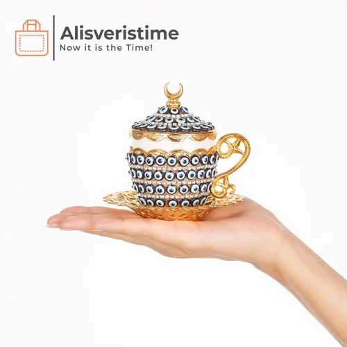Miniatura 4 de Alisveristime Juego de tazas de café turco, auténtico café turco griego árabe con platillo (¡mejora tu experiencia de café ahora!) (1 unidad)