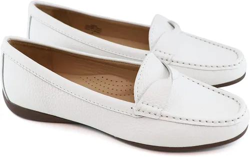 Miniatura 4 de MARC JOSEPH NEW YORK Mocasines de conducción ligeros de cuero genuino para mujer, estilo casual, cómodos, clásicos, modernos, trenzados, sin