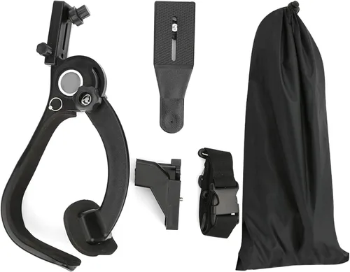 Miniatura 7 de Soporte de hombro para cámara DSLR, estabilizador de amortiguador negro para fotografía de video profesional, mango de agarre cómodo con sistema