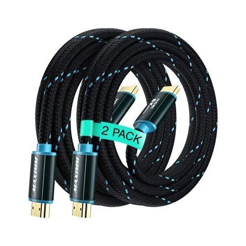 Miniatura 35 de Cable HDMI 4K Ultra HD de 1 pie (paquete de 100) Cable HDMI 2.0 trenzado de nailon, alta velocidad 18Gbps 4K60Hz HDR, 3D, 2160p, 1080p, HDCP 2.2