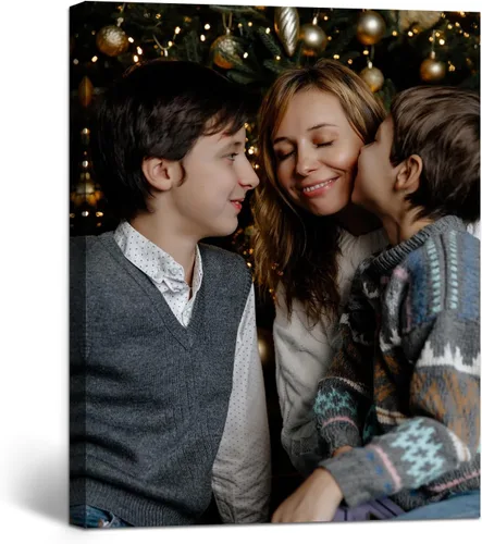 Miniatura 9 de GagetElec Foto personalizada al lienzo, impresiones en lienzo personalizadas con tus fotos (6 x 8 pulgadas enmarcadas), regalos de Navidad