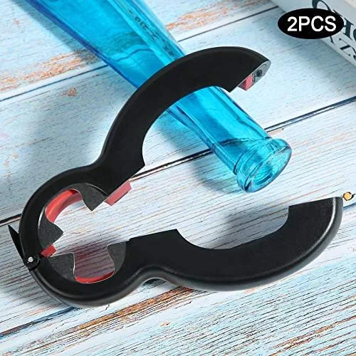 Miniatura 5 de Abrelatas 6 en 1, abridor de botellas, abridor de botellas multifuncional, accesorios de mano para cocina, 2