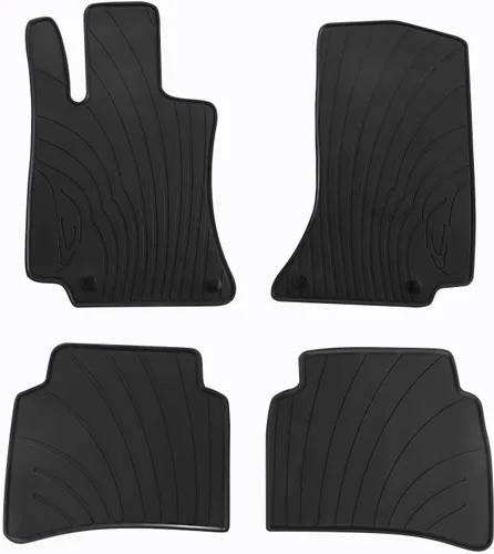 Miniatura 4 de Alfombrillas de Coche a Medida para Mercedes Benz - Clase C Sedán Solo 2015-2021 C180 C200 C250 C300 C350(e) C400 C43 AMG C450 C63 W205 Goma Negra