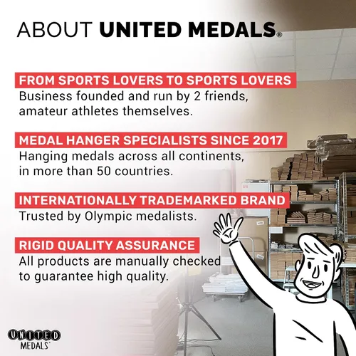 Miniatura 7 de Soporte de medallas deportivas para exhibir premios de carrera, soporte de acero cepillado para medallas de carrera, soporte de pared, exhibición
