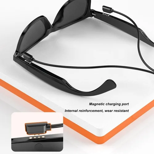 Miniatura 6 de Gafas inteligentes con audio de oído abierto, gafas de sol Bluetooth para actividades al aire libre para hombres, gafas de audio inteligentes