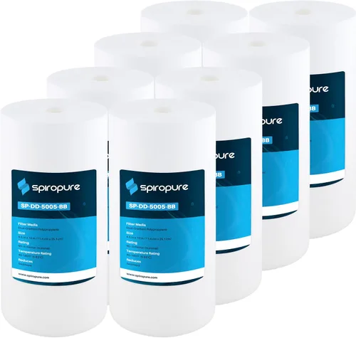 Miniatura 18 de SpiroPure SP-DD-2501-20BB 20x4.5 BB Cartucho de filtro de agua de polipropileno fundido fundido hilado de 1 micrón SDC-45-2001 DGD-2501-20 155360-43