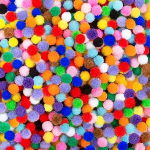 Acerich 2000 pompones surtidos de 0.39 pulgadas para artes y manualidades, bolas de pompones peludos para manualidades creativas y decoración de