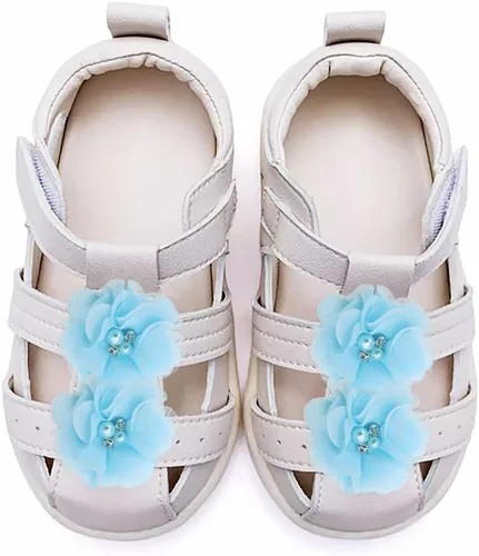 Miniatura 6 de PENTA ANGEL 20 adornos de flores de gasa de tela de 2 pulgadas con perlas de diamantes de imitación para mujeres, vestidos de manualidades, ramos