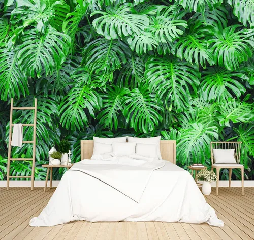 Miniatura 28 de Papel tapiz floral de peonía negra para dormitorio, flores botánicas moradas, hojas murales para sala de estar, fondo de TV, mural grande