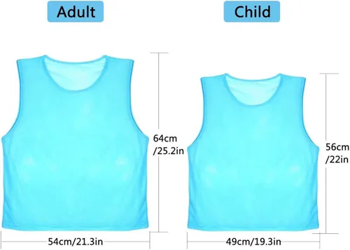 Miniatura 4 de Chalecos de entrenamiento de fútbol para niños Scrimmage Jerseys baberos Pinnies para juegos de equipo y prácticas de hockey sobre campo - 12