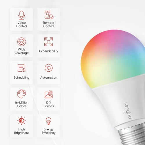 Miniatura 2 de Sengled Kit de inicio de bombilla inteligente, bombillas inteligentes que funcionan con Alexa, Google Home, bombilla que cambia de color, bombillas