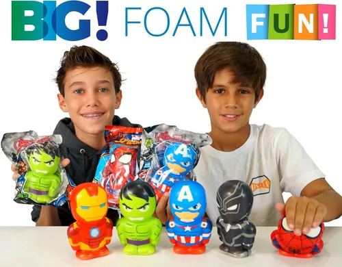 Miniatura 6 de JA-RU Marvel Avengers - Bola de espuma grande de 5.5 pulgadas (1 Iron Man) Squishy Figura de juguete de acción Super Hero Spiderman, Hulk, Capitán