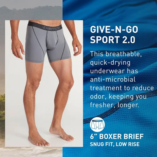 Miniatura 2 de ExOfficio Bóxer Give-N-Go Sport 2.0 de 6 pulgadas para hombre
