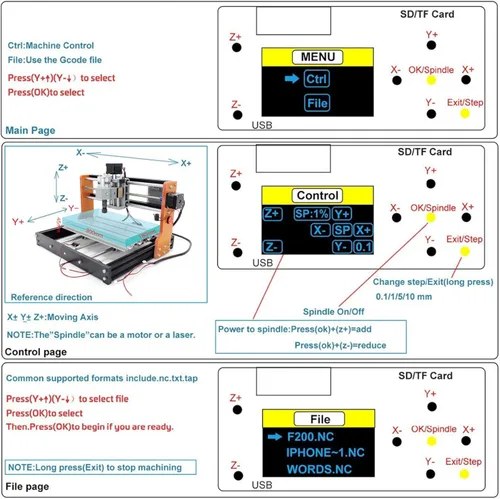 Miniatura 9 de Kit de fresadora CNC 3018-PRO mejorado, con controlador GRBL fuera de línea, con interruptores de límite de 3 ejes, parada de emergencia, máquina