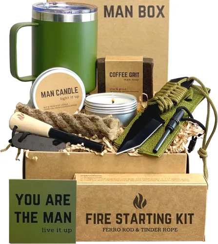 Caja para hombre, caja de regalo para hombres, regalos de cumpleaños para hombres, cesta de regalo para hombre, regalos para él, juegos de regalo de