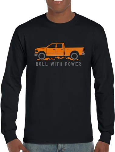 Miniatura 126 de Tee Hunt Camisetas gráficas y camisetas sin mangas para hombre Roll with Power Pickup Truck