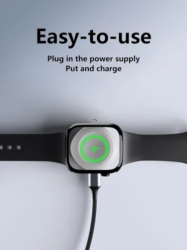 Miniatura 9 de Adaptador de cargador USB C para Samsung Galaxy Watch, cargador portátil rápido de 5 W para Apple Watch, base de carga de viaje ultra compacta