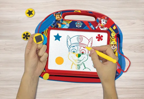 Miniatura 6 de Lexibook Paw Patrol Tablero de dibujo magnético multicolor mágico, juguete creativo artístico para niñas y niños, lápiz stylus y sellos, rojo/azul