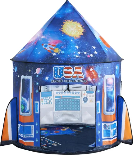 Miniatura 10 de JOYIN Tienda de campaña de princesa para niñas, casa de juegos grande para niños, castillo para niños, casa de juegos desplegable para niños