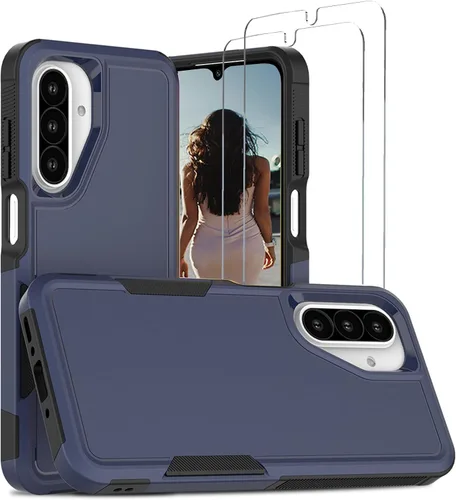 Miniatura 158 de Jeylly Compatible con Samsung Galaxy A22 5G Funda, Funda Samsung A22 5G con 2pcs protectores de pantalla de vidrio templado