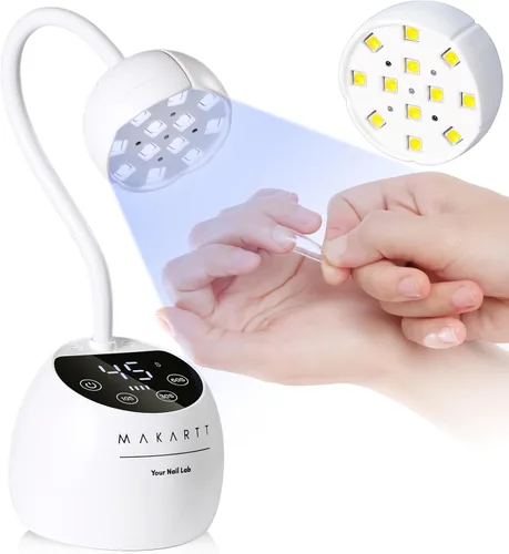 Miniatura 13 de Makartt Lámpara de uñas LED UV: Lámpara de uñas portátil inalámbrica de 50 mW/cm² para gel X y uñas a presión, secador de uñas USB recargable