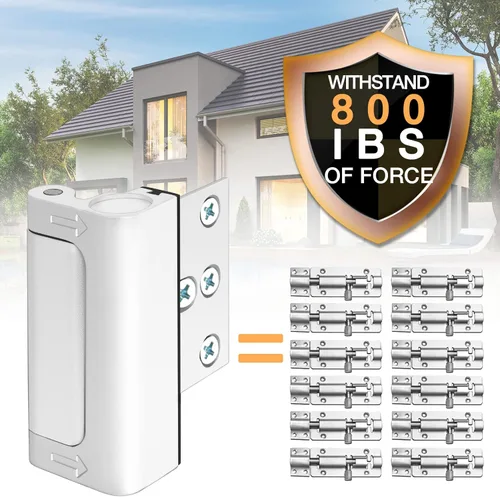 Miniatura 2 de Cerradura de seguridad para el hogar, cerradura de refuerzo de puerta fácil de abrir a prueba de niños con soporte de parada de 3.0 in 800 libras
