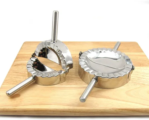 Miniatura 8 de Best Utensils molde para ravioles de acero inoxidable, molde para empanadillas, cortador para pastelería, accesorios de cocina, M, Plateado