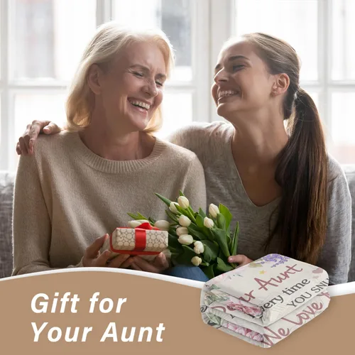 Miniatura 2 de Regalos para tía, manta de regalo de cumpleaños para tías, regalos para tías de sobrino, ideas de regalo para tía, regalos para San Valentín, Día