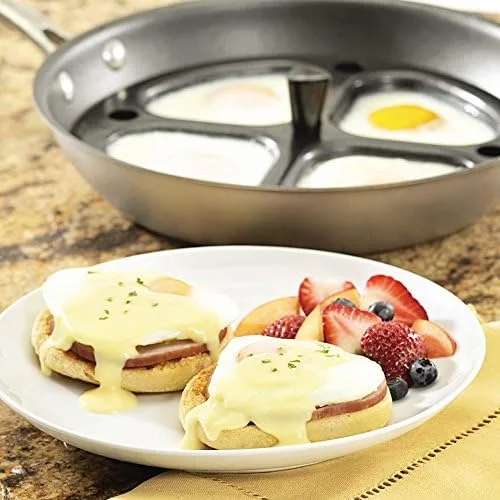 Miniatura 2 de Nordic Ware Inserto antiadherente para cazador furtivo de huevos para sartenes de 10 a 12 pulgadas, color negro