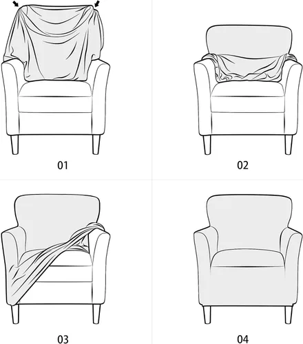 Miniatura 8 de XMAYODS Funda elástica para silla de club, funda de barril para silla, funda de elastano suave para sillón, funda de sofá extraíble, protector de #1