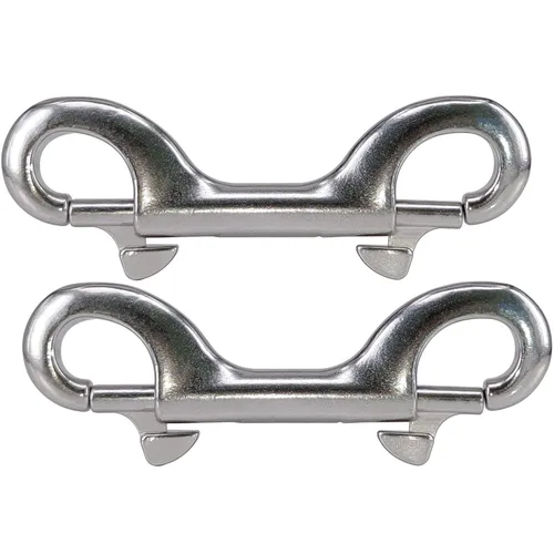Yeebline Gancho a presión de doble extremo, paquete de 2 broches de gatillo de doble extremo de acero inoxidable 316 de 4.5 pulgadas, de grado
