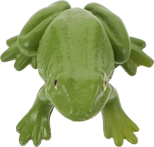 Miniatura 4 de NUOBESTY Figura de juguete realista de rana verde, modelo animal de plástico para educación científica de niños, figura de rana en miniatura
