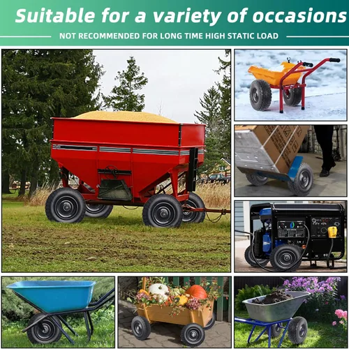 Miniatura 2 de Neumáticos Sólidos Sin Aire de 12'' de Goma de Repuesto y Conjuntos de Ruedas para Carros de Mano Carretilla de Jardín Carretilla - Neumáticos