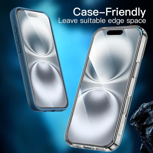 Miniatura 7 de JETech - Protector de pantalla para iPhone 16 de 6.1 pulgadas, película de vidrio templado con herramienta de fácil instalación, compatible
