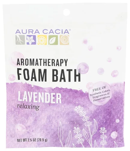 Miniatura 3 de Aura Cacia Baño de espuma de aromaterapia, lavanda relajante, baño de burbujas calmante con aceites esenciales puros para relajación y piel suave