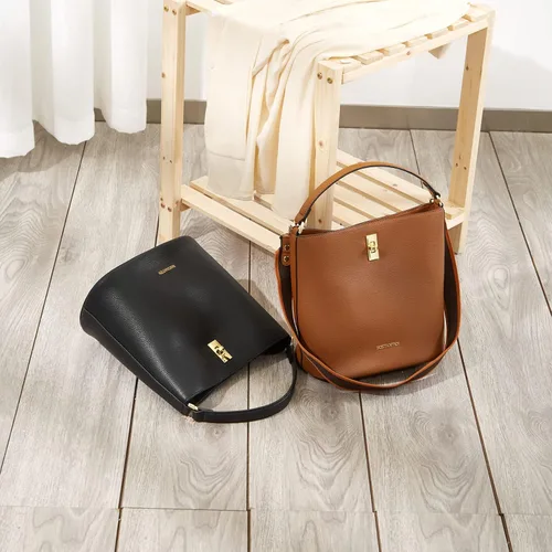 Miniatura 3 de BOSTANTEN - Bolsos de cuero al hombro tipo balde para mujer