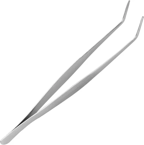 Miniatura 11 de Auniwaig Pinzas de acero inoxidable de 4.92 pulgadas de longitud con punta dentada curvada para reparación de manualidades, herramientas