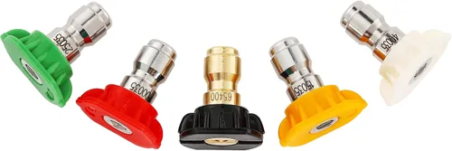 Miniatura 10 de Tool Daily Puntas de boquilla de pulverización para lavadora a presión, varios grados, 1/4 de pulgada, paquete de 5 (2.5 GPM)