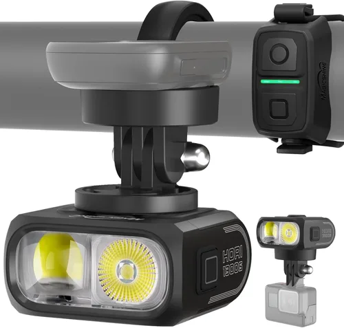 Miniatura 11 de Magicshine HORI1300S - Faro delantero para bicicleta, compatible con Garmin/Wahoo, 1300 lúmenes, luz delantera de haz alto y bajo, USB-C recargable