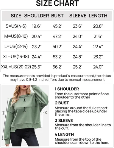 Miniatura 6 de MEROKEETY Sudaderas recortadas de gran tamaño para mujer, cuello redondo, forro polar, para entrenamiento, trajes de otoño